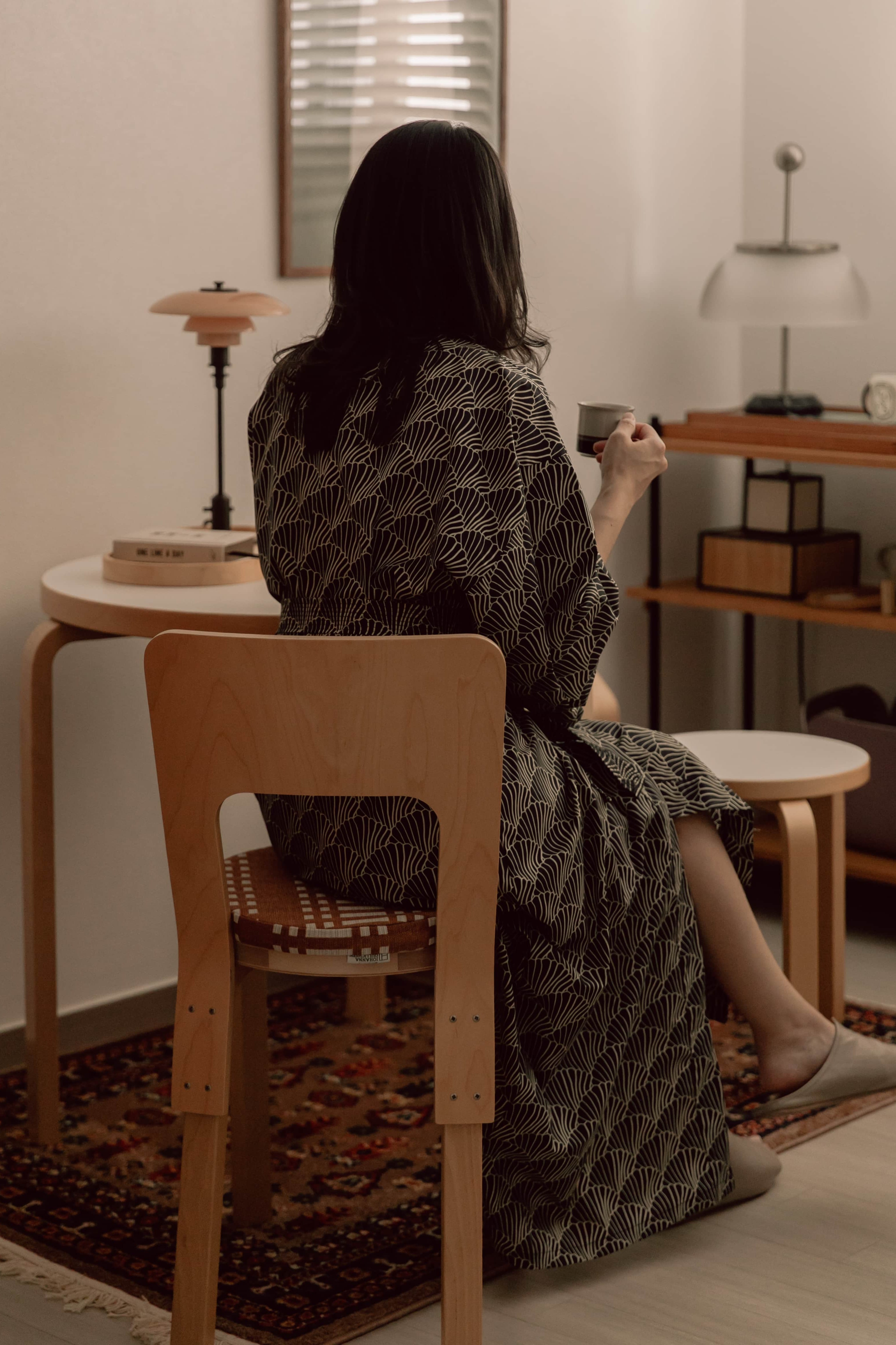 SEASHELLS | KIMONO | XS-S | Midnight – Swedish Linens AB