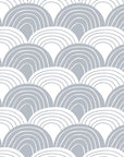 REGNBÅGAR | Tranquil gray | 40x80cm/15,7x31,5"| Dra-På-Lakan för vagn/vagga