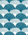 REGNBÅGAR | Moroccan blue | 40x80cm/15,7x31,5"| Dra-På-Lakan för vagn/vagga