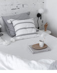 STOCKHOLM | Dubbla platt lakan/Top lakan | 270x270cm/106x106"| Crispy white