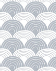 Organic crib sheets with waves grey