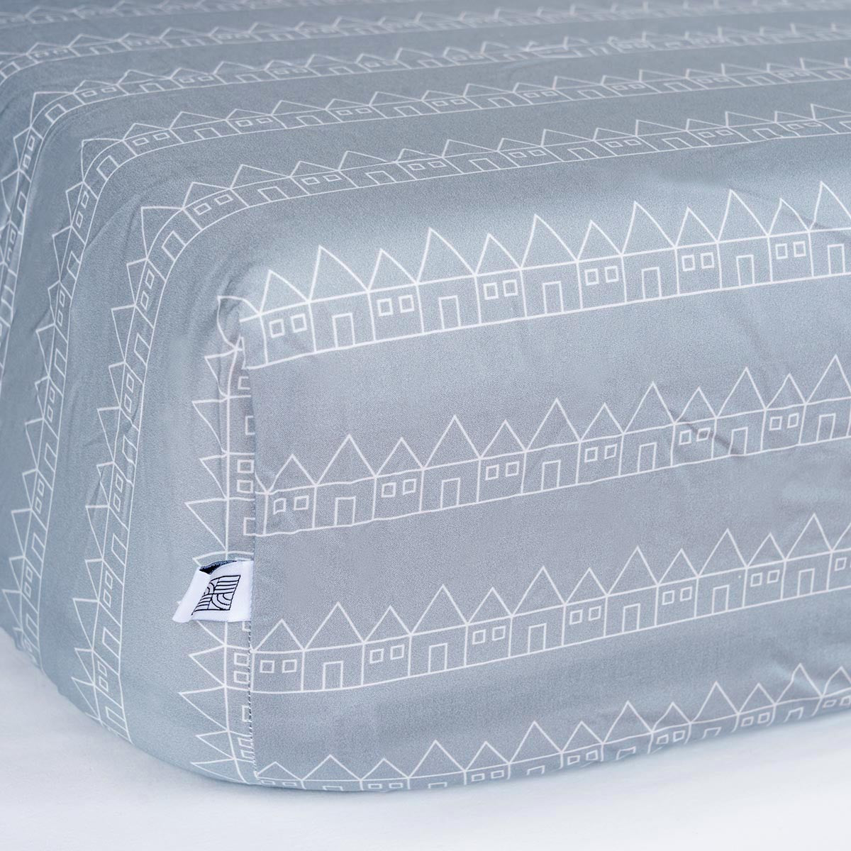 Grey toddler bed fitted sheets 