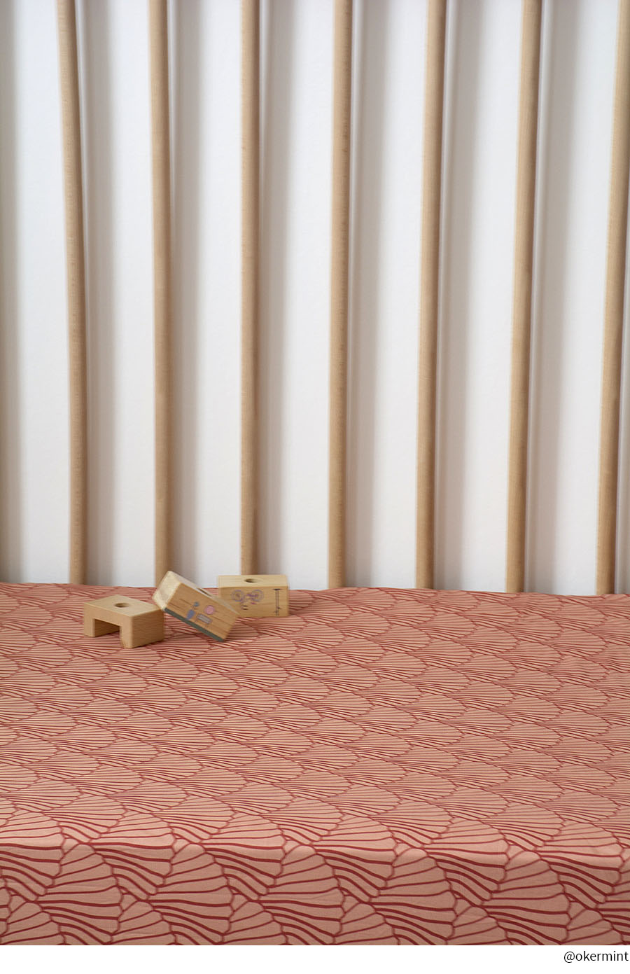 SEASHELLS | Terracotta+Burgundy | 70x100cm | Multipurpose sheet