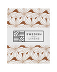 FLOWERS | Cinnamon brown | 80x160cm / 31.5x63" | Fitted sheet