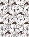 FLOWERS | Dark chocolate | 140x200cm / 55x79" | Double fitted sheet