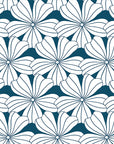 FLOWERS | Moroccan blue | 80x160cm / 31.5x63" | Fitted sheet