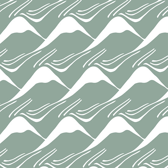 MOUNTAINS | Glacier green | 40x80cm/ 15.7x31.5&quot; | Baby Fitted sheet
