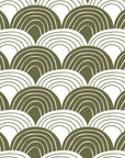 RAINBOWS | Olive green | 40x80cm/ 15.7x31.5" | Baby Fitted sheet