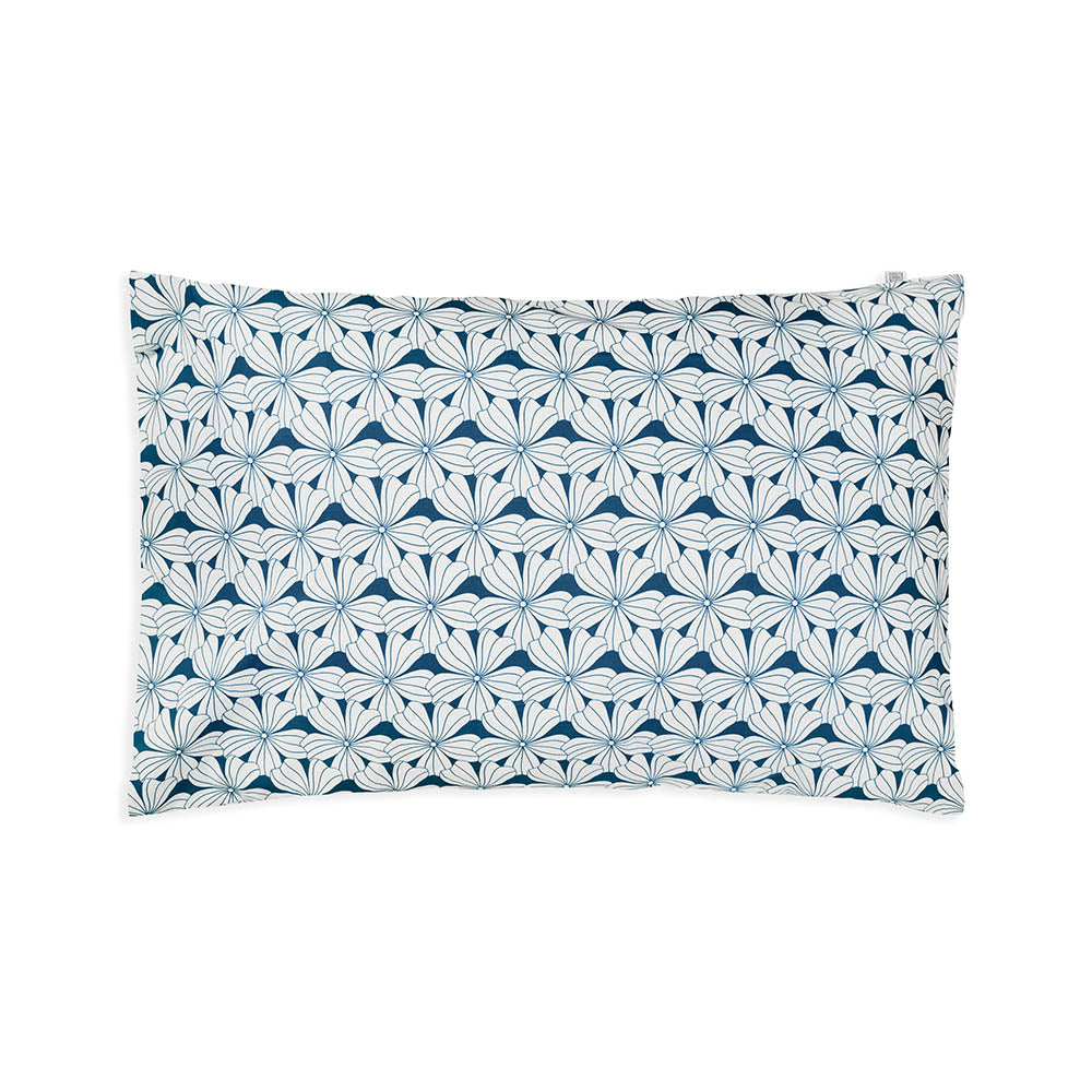 FLOWERS | Moroccan blue | Pillowcase | 40x80cm / 15.7x31.5&quot;