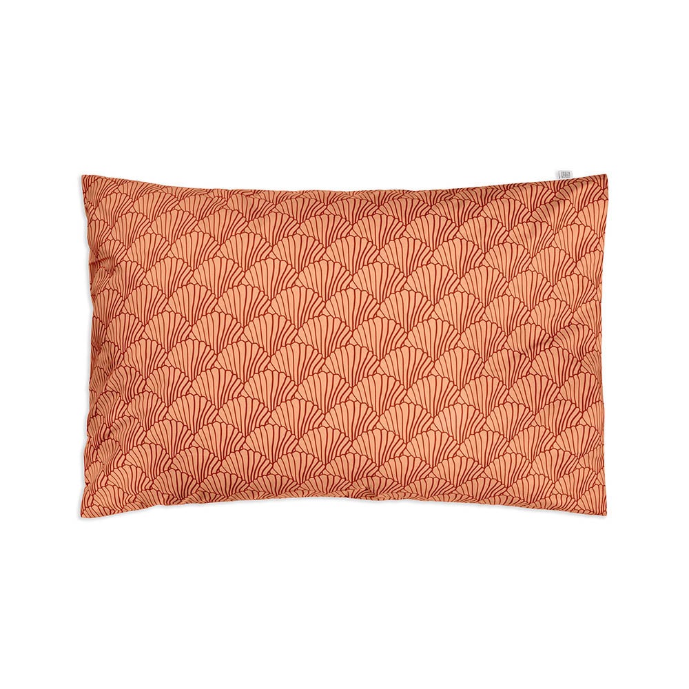 SEASHELLS | Terracotta pink + Burgundy | Pillowcase | 60x70cm/ 23.6x27.5&quot;