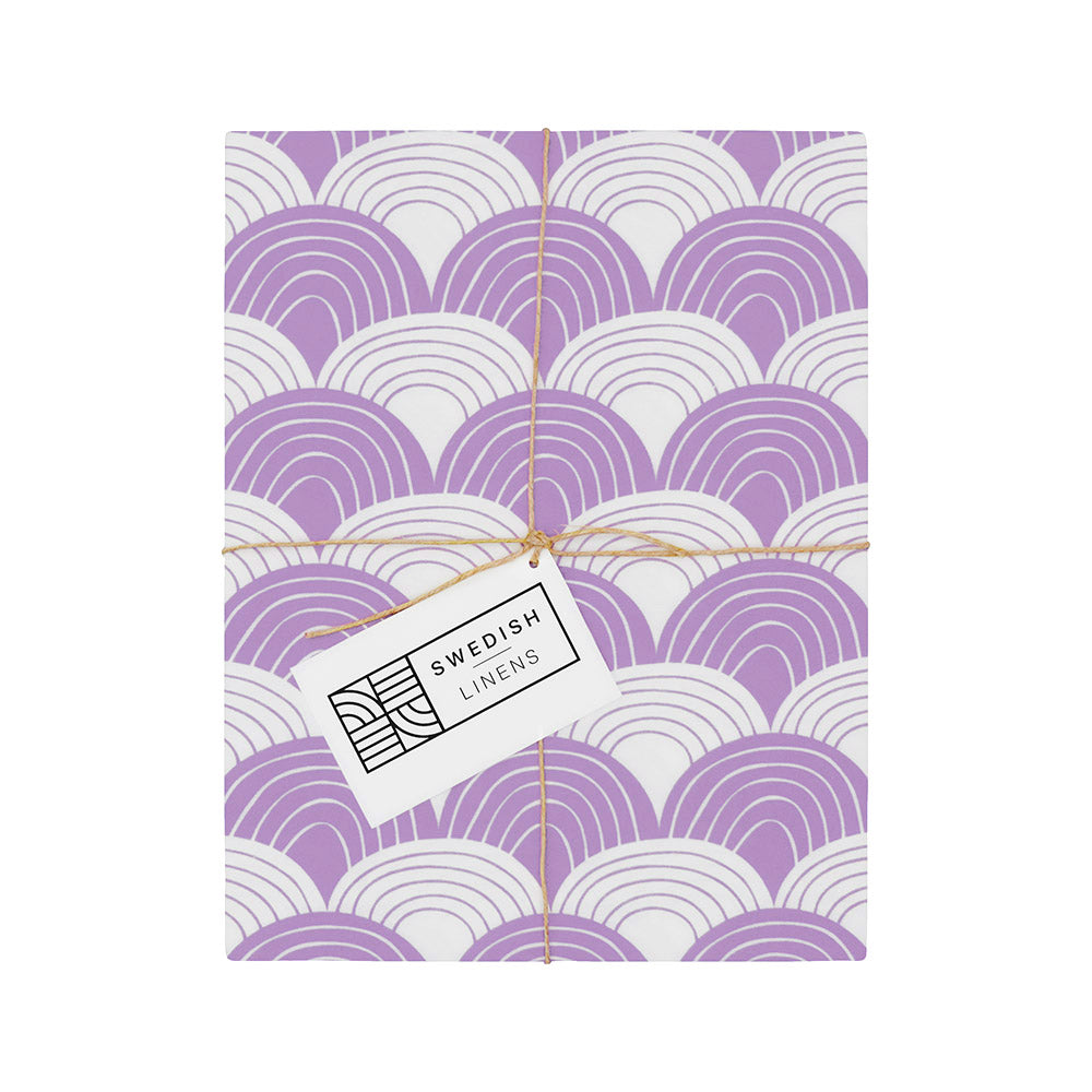 RAINBOWS | Lilac | Pillowcase | 80x80cm / 31.5x31.5&quot;