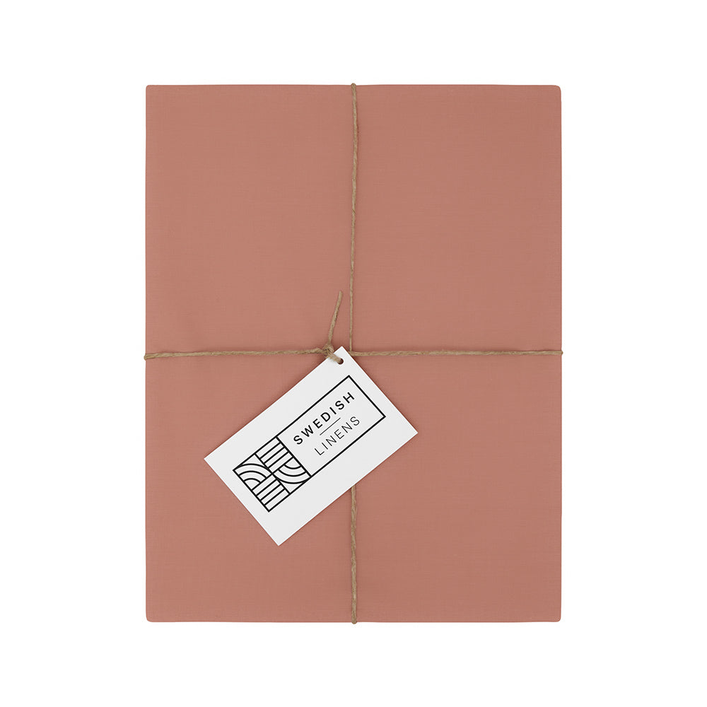 STOCKHOLM | Terracotta pink | Påslakan | USA storlek 90x92&quot;/ 229x234cm