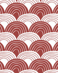 RAINBOWS | Burgundy | 180x200cm / 71x79" | Double fitted sheet