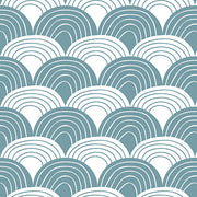 RAINBOWS | Muted blue | 160x200cm / 63x79" | Double fitted sheet