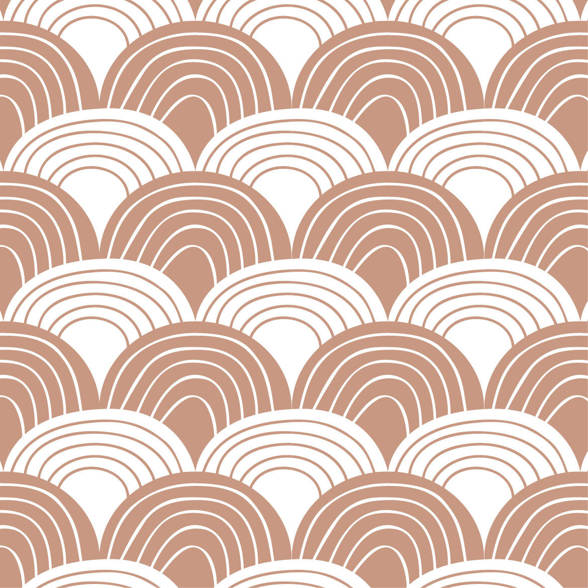 RAINBOWS | Terracotta pink | 160x200cm / 63x79&quot; | Double fitted sheet