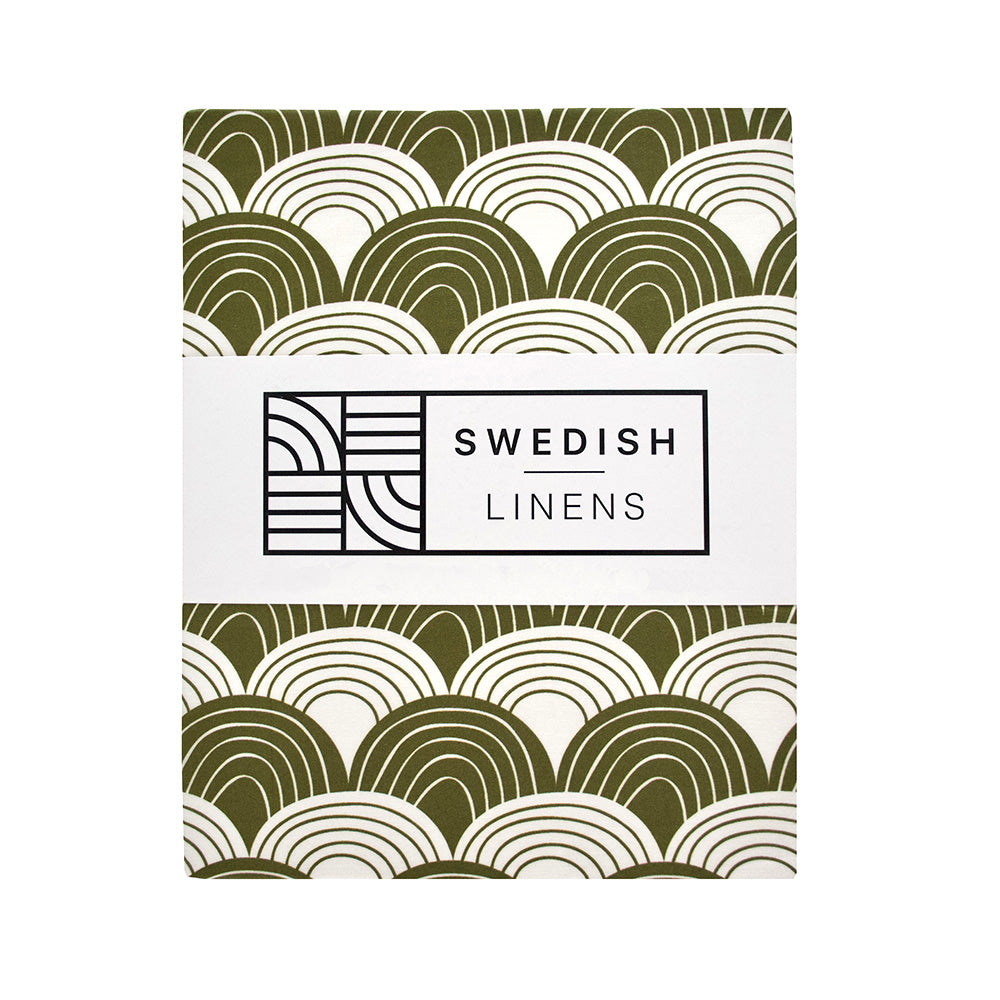 REGNBÅGAR | Olive green | Örngott | 60x70cm