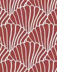 SEASHELLS | Fitted sheet | 100x200cm / 39.3x78.7" | Burgundy red
