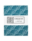 SEASHELLS | Moroccan blue | 160x200cm / 63x79" | Double fitted sheet