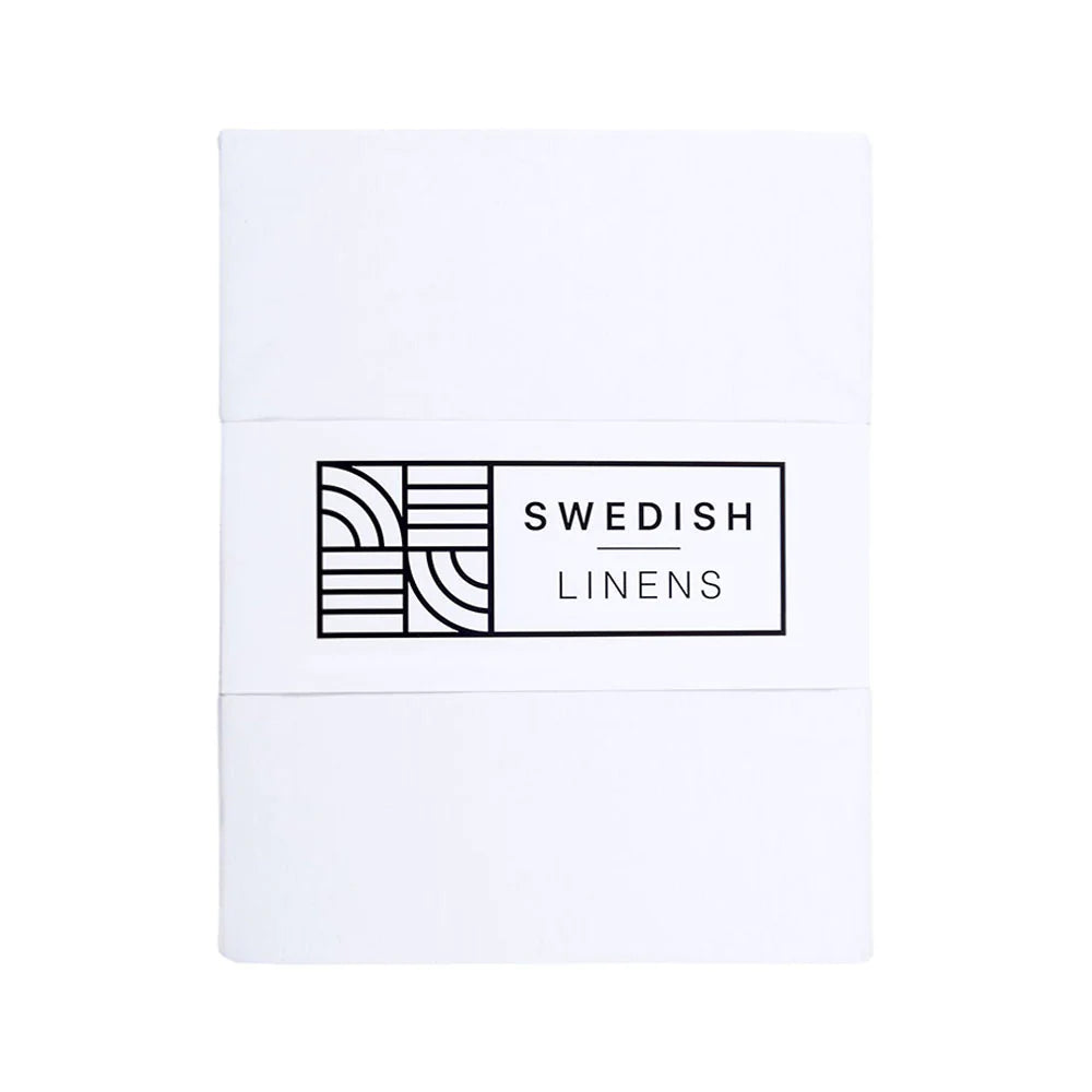 STOCKHOLM | Crispy white | 160x200cm / 63x79&quot; | Double fitted sheet