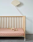SEASHELLS | Terracotta pink | 70x140cm / 27.5x55" | Fitted crib sheet