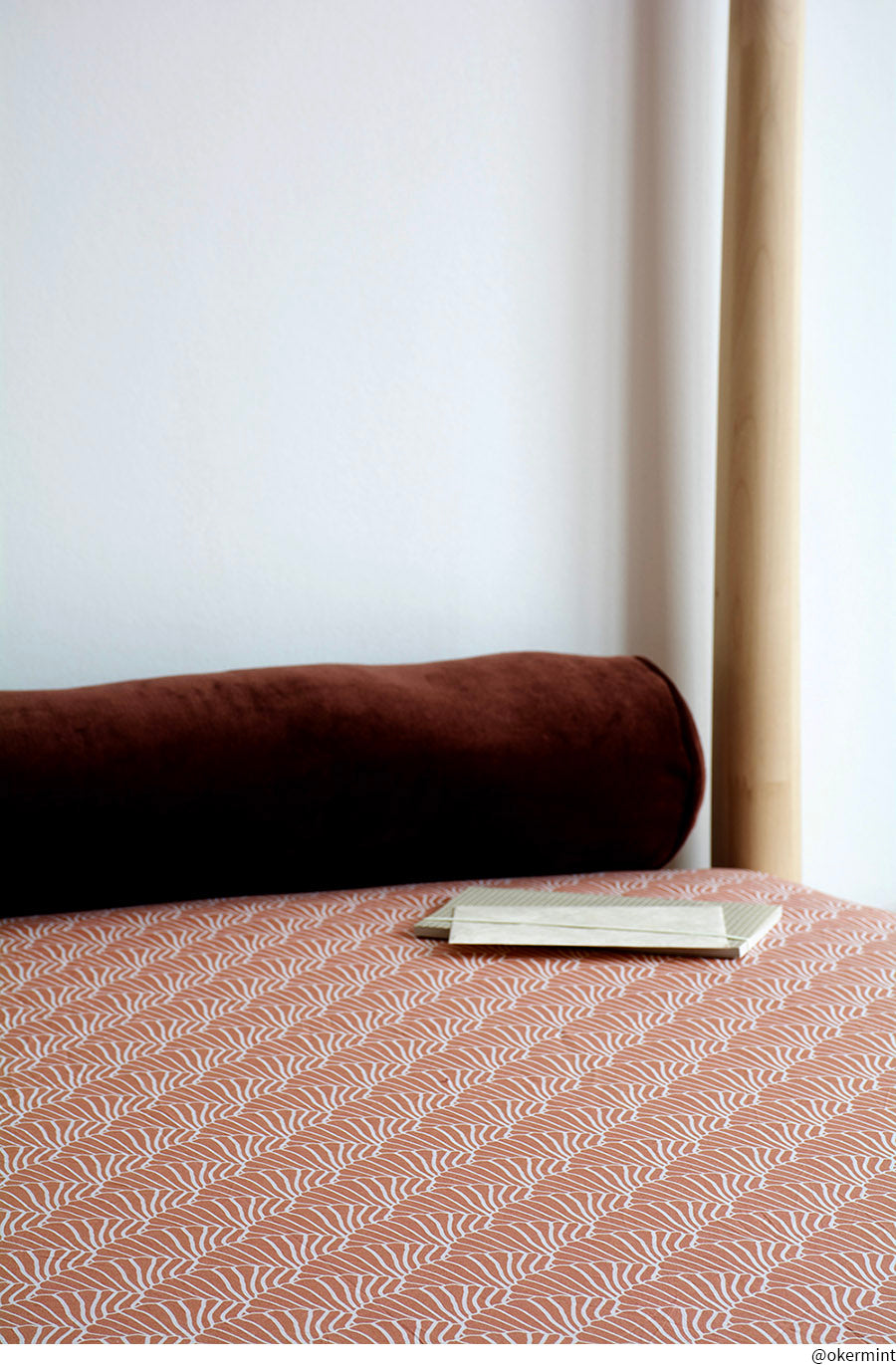 SEASHELLS | Terracotta pink | 180x200cm / 71x79&quot; | Double fitted sheet
