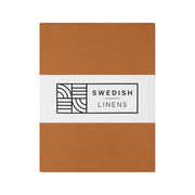 STOCKHOLM | Double flat sheet / Top sheet | 270x270cm / 106x106" | Cinnamon brown