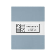 STOCKHOLM | Double flat sheet / Top sheet | 270x270cm / 106x106" | Muted blue