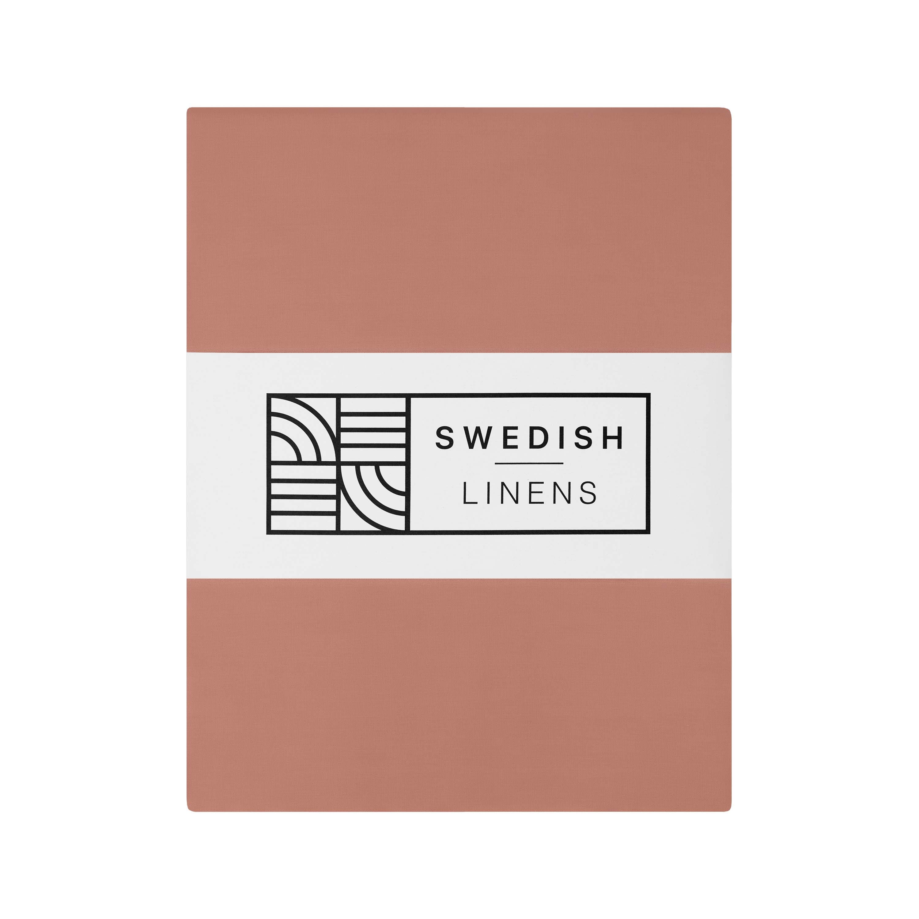 STOCKHOLM | Terracotta pink | 140x200cm / 55x79&quot; | Double fitted sheet