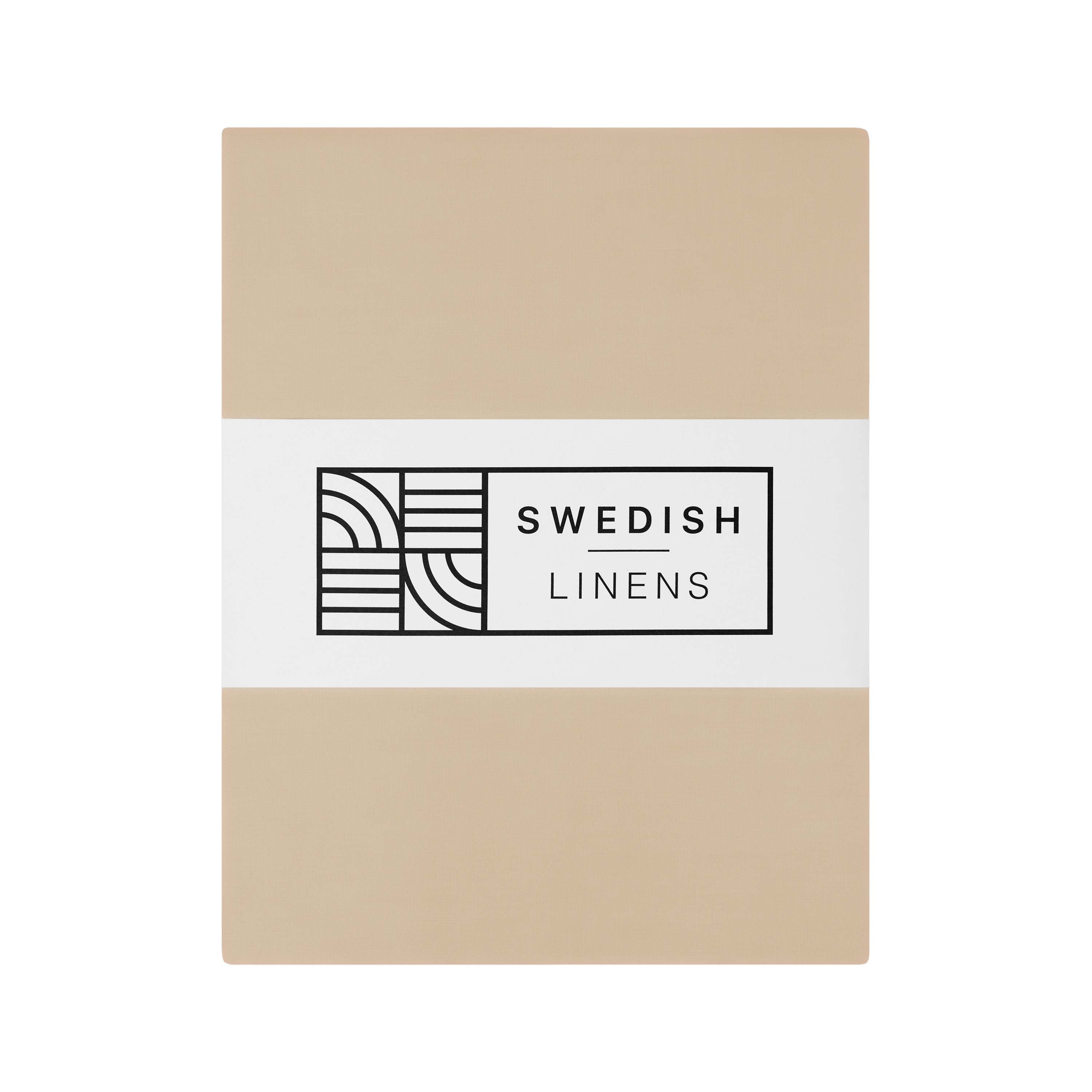 STOCKHOLM | Warm sand | US King size 76x80x16&quot; / 193x203x40 cm | Double fitted sheet