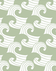 WAVES | Sage | 40x80cm/ 15.7x31.5" | Baby Fitted sheet