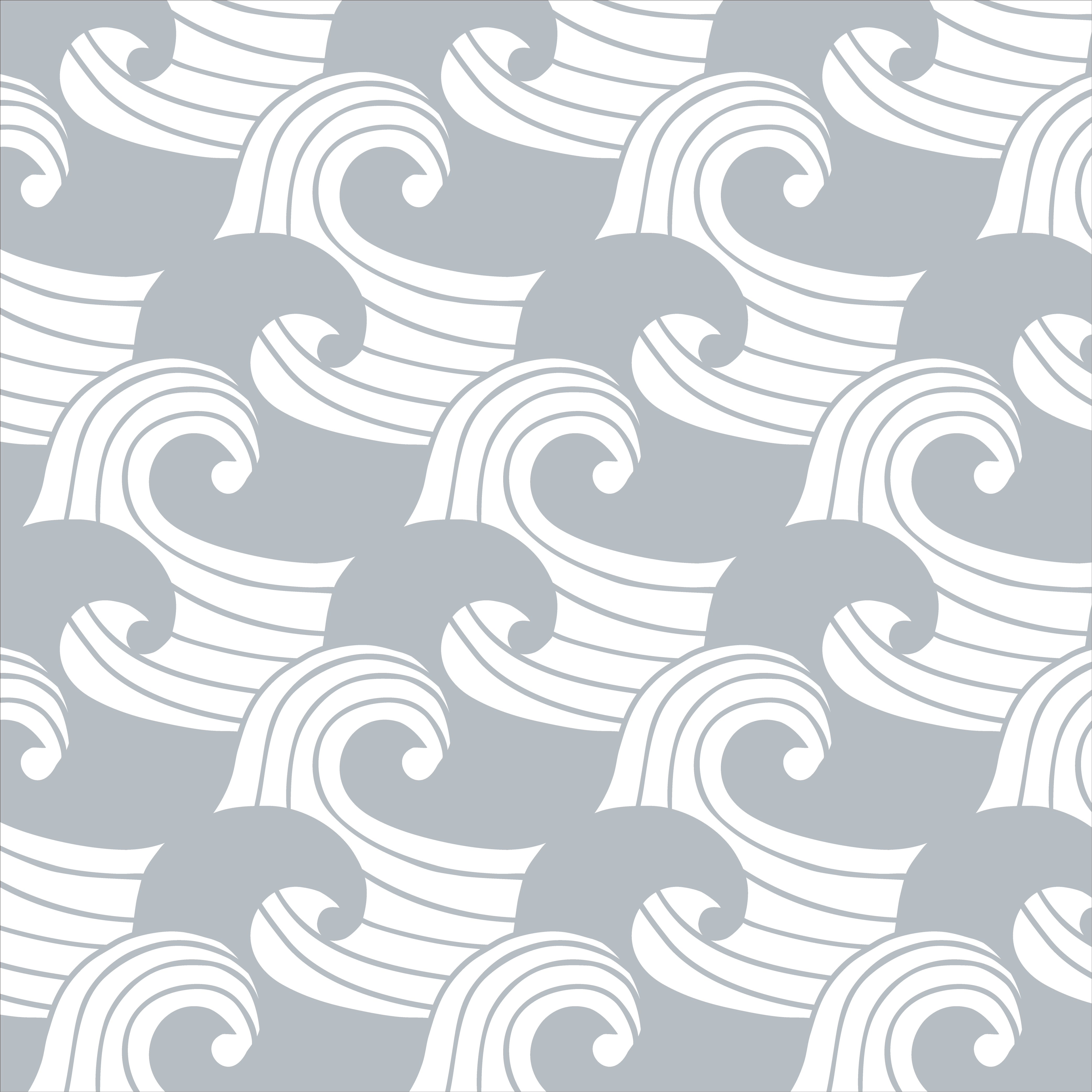 WAVES | Tranquil gray | 70x140cm / 27.5x55&quot; | Fitted crib sheet
