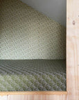 SEASHELLS | Olive green | 80x160cm/ 31.5x63" | Fitted junior sheet