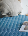 SEASHELLS | Moroccan blue | 140x200cm / 55x79" | Double fitted sheet