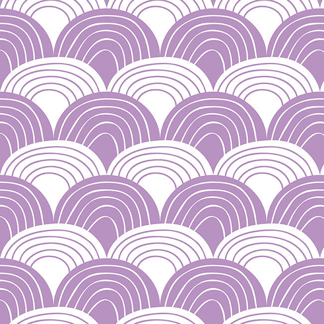 RAINBOWS | Lilac | 99x191cm / 39x75&quot; | Fitted sheet