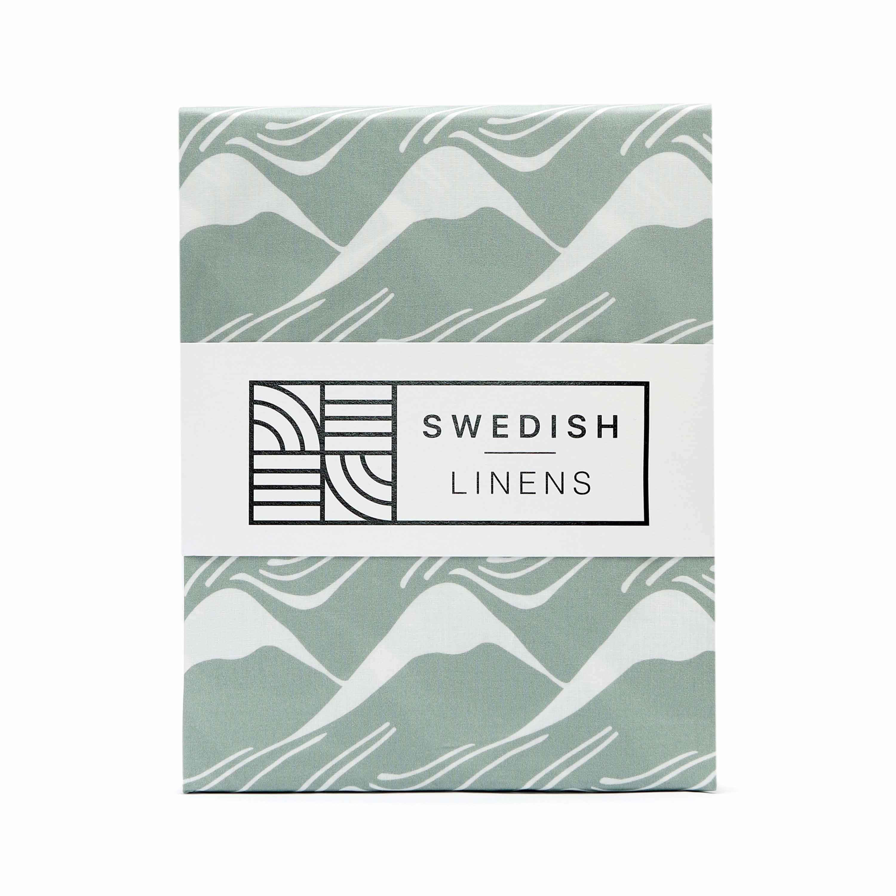 MOUNTAINS | Glacier green | 40x80cm/ 15.7x31.5&quot; | Baby Fitted sheet