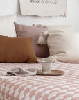 RAINBOWS | Terracotta pink | 180x200cm / 71x79" | Double fitted sheet