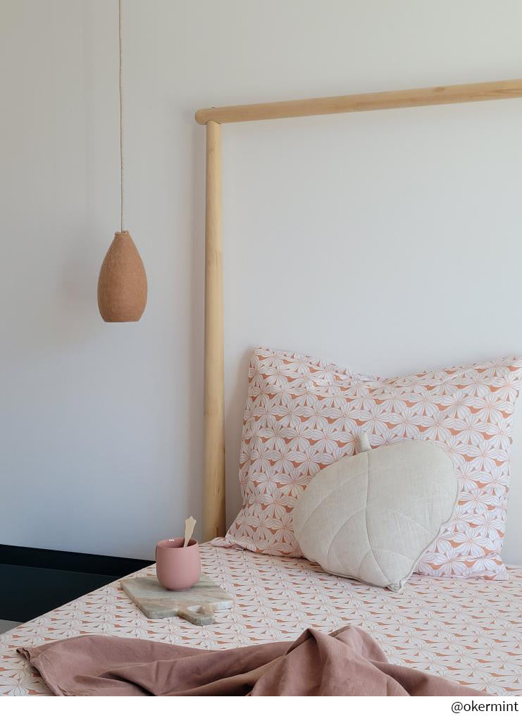 FLOWERS | Terracotta pink | Pillowcase | 50x75cm / 19.6x29.5&quot;