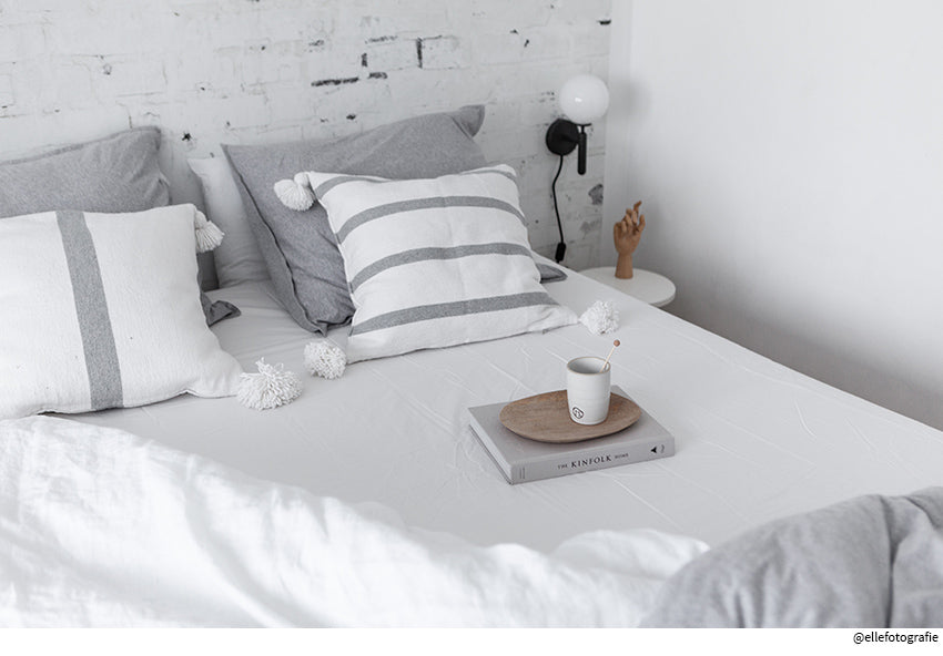 STOCKHOLM | Crispy white | 180x200cm / 71x79&quot; | Double fitted sheet
