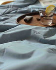 STOCKHOLM | Muted blue | US King size 76x80x16" / 193x203x40 cm | Double fitted sheet